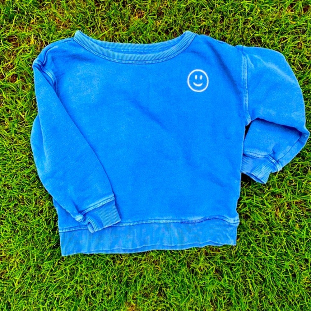 Kids Smiley Sweatshirt Blue